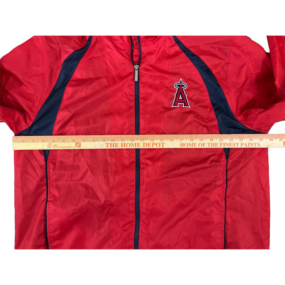 Reebok Mens Size XL LA Angels Full Zip MLB Red‎ Vented Windbreaker Jacket - Picture 6 of 7